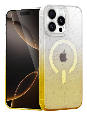 Newface Apple iPhone 14 Pro Pummel Shiny Magsafe Kapak - Gold