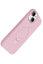 Newface Apple iPhone 14 Regal Magsafe Standlı Kapak - Açık Pembe - Görsel 3