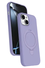 Newface Apple iPhone 14 Regal Magsafe Standlı Kapak - Lila