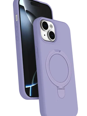 Newface Apple iPhone 14 Regal Magsafe Standlı Kapak - Lila