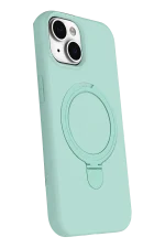 Newface Apple iPhone 14 Regal Magsafe Standlı Kapak - Su Yeşili - Görsel 2