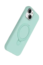 Newface Apple iPhone 14 Regal Magsafe Standlı Kapak - Su Yeşili - Görsel 3