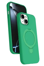 Newface Apple iPhone 14 Regal Magsafe Standlı Kapak - Yeşil