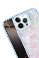 Newface Apple iPhone 15 Lumi Desenli Kapak - Mavi - Görsel 2