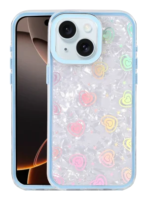 Newface Apple iPhone 15 Lumi Desenli Kapak - Mavi