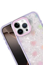 Newface Apple iPhone 15 Lumi Desenli Kapak - Mor - Görsel 2