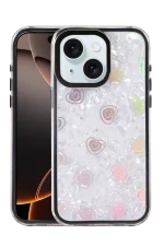 Newface Apple iPhone 15 Lumi Desenli Kapak - Siyah