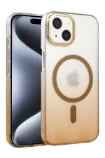 Newface Apple iPhone 15 Plus Glossy Magsafe Kapak - Çöl Titanyum