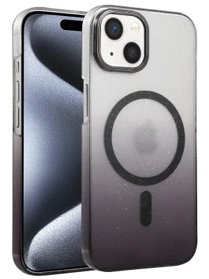 Newface Apple iPhone 15 Plus Glossy Magsafe Kapak - Siyah