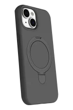 Newface Apple iPhone 15 Plus Regal Magsafe Standlı Kapak - Titan Gri - Görsel 2