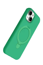 Newface Apple iPhone 15 Plus Regal Magsafe Standlı Kapak - Yeşil - Görsel 3