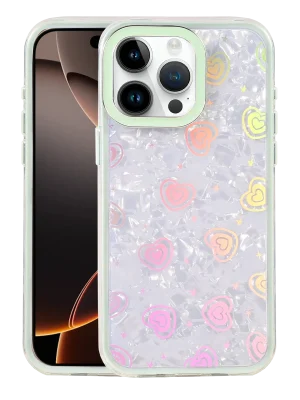 Newface Apple iPhone 15 Pro Lumi Desenli Kapak - Yeşil