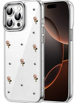 Newface Apple iPhone 15 Pro Max Fiyonk Desenli Kapak - Desen 6