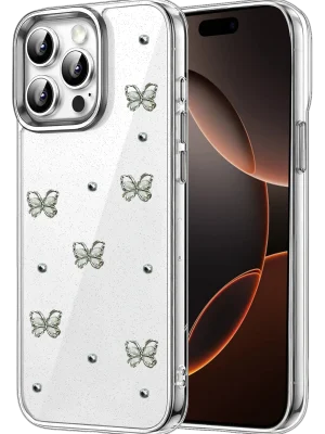 Newface Apple iPhone 15 Pro Max Fiyonk Desenli Kapak - Desen 9