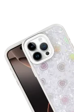 Newface Apple iPhone 15 Pro Max Lumi Desenli Kapak - Beyaz - Görsel 2