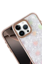 Newface Apple iPhone 15 Pro Max Lumi Desenli Kapak - Çöl Titanyum - Görsel 2