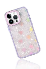 Newface Apple iPhone 15 Pro Max Lumi Desenli Kapak - Mor - Görsel 4