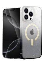 Newface Apple iPhone 15 Pro Max Pummel Shiny Magsafe Kapak - Siyah