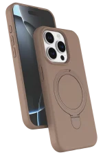 Newface Apple iPhone 15 Pro Max Regal Magsafe Standlı Kapak - Çöl Titanyum