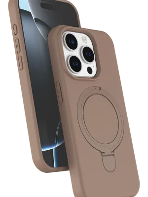 Newface Apple iPhone 15 Pro Max Regal Magsafe Standlı Kapak - Çöl Titanyum