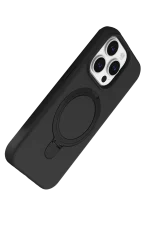 Newface Apple iPhone 15 Pro Max Regal Magsafe Standlı Kapak - Siyah - Görsel 3