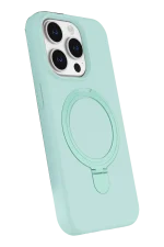 Newface Apple iPhone 15 Pro Max Regal Magsafe Standlı Kapak - Su Yeşili - Görsel 2