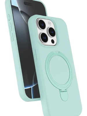 Newface Apple iPhone 15 Pro Max Regal Magsafe Standlı Kapak - Su Yeşili
