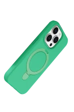 Newface Apple iPhone 15 Pro Max Regal Magsafe Standlı Kapak - Yeşil - Görsel 3