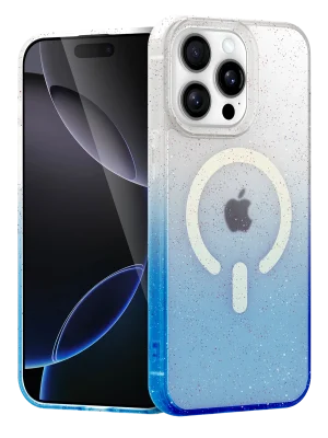 Newface Apple iPhone 15 Pro Pummel Shiny Magsafe Kapak - Mavi