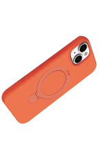 Newface Apple iPhone 15 Regal Magsafe Standlı Kapak - Turuncu - Görsel 4