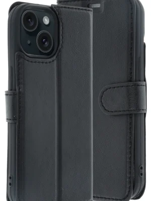 Newface Apple iPhone 15 Trend S Plus Kapaklı Kılıf - Siyah