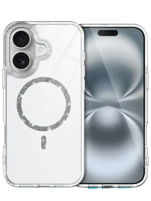Newface Apple iPhone 16 Live Diamond Magsafe Kapak - Şeffaf