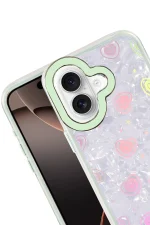 Newface Apple iPhone 16 Lumi Desenli Kapak - Yeşil - Görsel 2