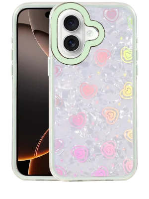 Newface Apple iPhone 16 Lumi Desenli Kapak - Yeşil