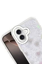 Newface Apple iPhone 16 Lumi Desenli Kapak - Beyaz - Görsel 2