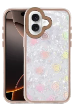 Newface Apple iPhone 16 Lumi Desenli Kapak - Çöl Titanyum