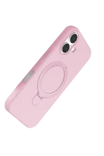 Newface Apple iPhone 16 Plus Regal Magsafe Standlı Kapak - Açık Pembe - Görsel 4