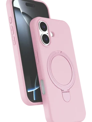 Newface Apple iPhone 16 Plus Regal Magsafe Standlı Kapak - Açık Pembe
