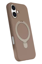 Newface Apple iPhone 16 Plus Regal Magsafe Standlı Kapak - Çöl Titanyum - Görsel 3