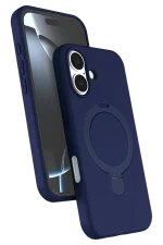 Newface Apple iPhone 16 Plus Regal Magsafe Standlı Kapak - Lacivert