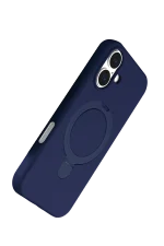 Newface Apple iPhone 16 Plus Regal Magsafe Standlı Kapak - Lacivert - Görsel 4