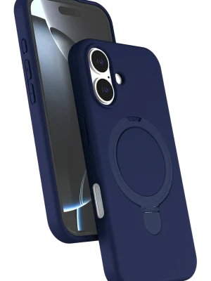 Newface Apple iPhone 16 Plus Regal Magsafe Standlı Kapak - Lacivert