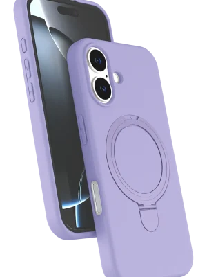 Newface Apple iPhone 16 Plus Regal Magsafe Standlı Kapak - Lila