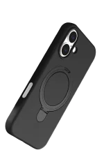 Newface Apple iPhone 16 Plus Regal Magsafe Standlı Kapak - Siyah - Görsel 3