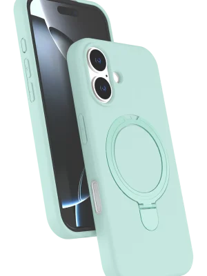 Newface Apple iPhone 16 Plus Regal Magsafe Standlı Kapak - Su Yeşili