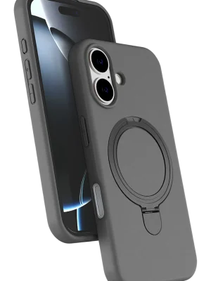 Newface Apple iPhone 16 Plus Regal Magsafe Standlı Kapak - Titan Gri