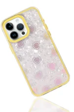 Newface Apple iPhone 16 Pro Max Lumi Desenli Kapak - Sarı - Görsel 4