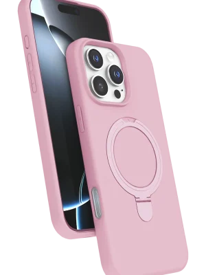 Newface Apple iPhone 16 Pro Max Regal Magsafe Standlı Kapak - Açık Pembe