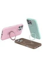 Newface Apple iPhone 16 Pro Max Regal Magsafe Standlı Kapak - Çöl Titanyum - Görsel 5