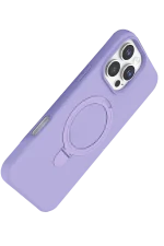 Newface Apple iPhone 16 Pro Max Regal Magsafe Standlı Kapak - Lila - Görsel 3